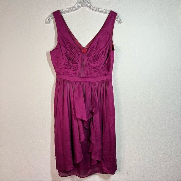 Anthropologie Quillaree Raspberry Silk  Vivacity Dress Women's Size 6 - Picture 1 of 9